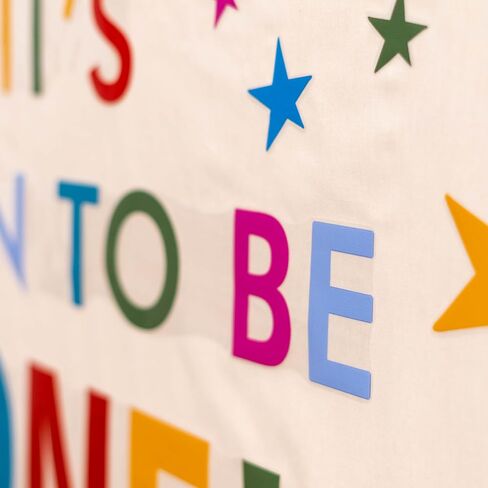Gostman It's Fun to Be One Wall Decal | Colorful First Birthday Decorations, Fun to Be One Theme Party Supplies in Kuwait