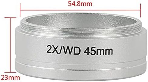 Microscope Kit Microscope Auxiliary Lens Trinocular Microscope Stereo Microscope Auxiliary Objective Lens Barlow Lens WD 0.5X 0.7X 2.0X for SMZ645 SMZ745 Microscope Lens Adapters(0.7X 2.0X) in Kuwait