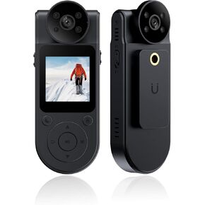 HD 1080P Bodycam, Mini Body Cameras with Audio and Video Recording | Portable Body Cam, Wearable Clip on Camera, Small Police Body Camera, with Night Vision 1400mAh Battery for Personal Vlogging in Kuwait
