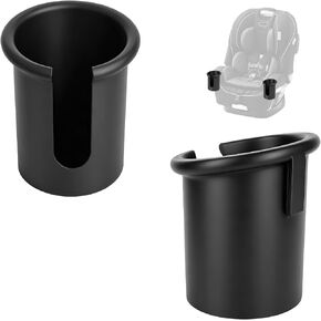 2 Pcs Car Seat Cup Holders Compatible with Graco 4Ever DLX Car Seats | Dishwasher Safe Single Cup Holder, Durable Replacement Accessory, For Toddler Car Seats, Fits Left or Right Side, Black in Saudi Arabia