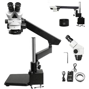 Binocular Stereo Microscope,7X-45X Magnification 7X-90X Continuous Zoom, Multi-Directional with Spring Bracket Jewelry Microscope 56 LED Light Micro Inlay, Jewelers Bench Inspection Tool in Saudi Arabia