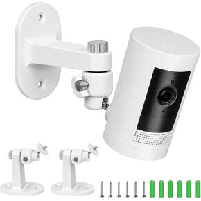 2Pack Camera Wall Mount Bracket for Ring Stick Up Cam Ring Outdoor Cam Plus Indoor Cam,360° Adjustable Wall Bracket with Perfect View Angle for Home Security Camera System (White) in Kuwait
