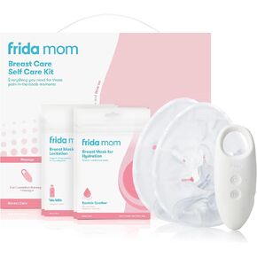 Frida Mom 9pc Breastfeeding Essentials Kit for Lactation Support & Nipple Relief, Includes Lactation Massager, Heating Pads, Breast Masks for Hydration & Milk Flow, Postpartum Essential Gift Set in Saudi Arabia
