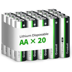 Granicell 20-Pack Lithium AA Batteries | 1.5V for Blink Cameras, Smart Locks Alarms & Tech Devices|10-Year Life Leak-Proof, Extreme-Temp Resistant (Non-Rechargeable) in Kuwait