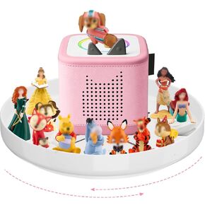360° Turntable for Tonies Box Organizer Storage - 13" Magnetic Shelf Holder for Toniebox 1/2 Player Tonies Figures Character Set - Display Collection 20~30 Tonie Box Characters for Kids Playroom Pink in Saudi Arabia