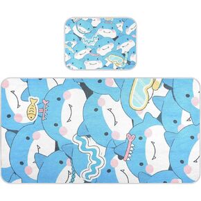 Cartoon Cute Dolphin Blue Cooling Baby Play Mattress 28" x 52" Washable Pads for Bed for Kids, Adult in Kuwait