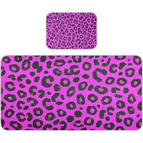 Purple Leopard Print Cooling Baby Fitted Mattress 28" x 52" Ultra Soft Training Pads for Baby&Toddler in Kuwait