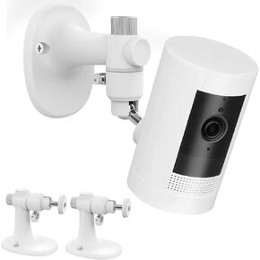 2Pack Wall Mount Bracket for Ring Stick Up Cam & Ring Outdoor Cam Plus, Adjustable Durable Mount Stand Also fit for eufy Arlo Simpllisafe Cam, Drill or No Drill Two Ways Installation Strong Adhesive in Kuwait