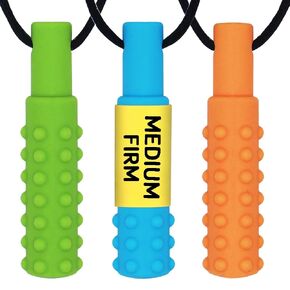 Xtra Tough (XT) Sensory Chew Necklace (3 Pack) - Sensory Oral Motor Aids Teether Toys for Autism, ADHD, Baby Nursing or Special Needs- Designed for Moderate & Aggressive Chewer in Saudi Arabia