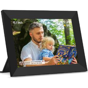 Frameo Digital Photo Frame,10.1 Inch WiFi Smart Digital Picture Frame with HD IPS Touch Screen,Auto-Rotate,Send Pictures from Anywhere via Frameo APP,Gifts for Mom in Saudi Arabia