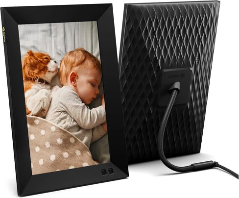 Nixplay Smart Digital Picture Frame I 10.1 inch I WiFi I Black I Shared Family Playlists I Mobile App, Email I Preload Content for a Gifted Frame in Kuwait