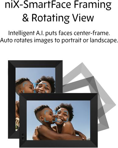 Nixplay Smart Digital Picture Frame I 10.1 inch I WiFi I Black I Shared Family Playlists I Mobile App, Email I Preload Content for a Gifted Frame in Kuwait