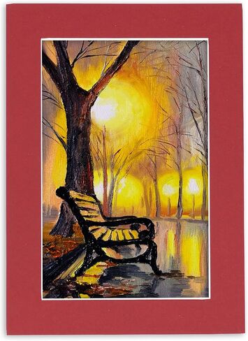 11x14 Bevel Cut Mat for 8.5x11 Photo | Red Picture Matboard for Frames Measuring 11x14 Inches - Matte to Display Art Measuring 8.5 x 11 Inches - Acid Free ONE MAT in Kuwait