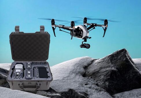 Hard Carrying Case for DJI drones, IP67 Waterproof Shockproof ABS Storage Case with Foam Insert for Drone and Accessories (H7.28‘’) in Kuwait