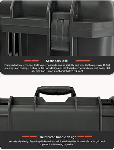 Hard Carrying Case for DJI drones, IP67 Waterproof Shockproof ABS Storage Case with Foam Insert for Drone and Accessories (H7.28‘’) in Kuwait