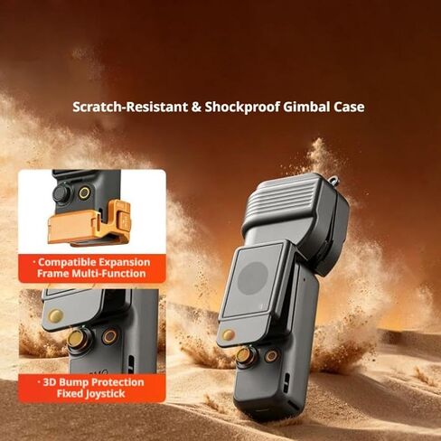 Protective Case for DJI Osmo Pocket 4, 180° Flip Cover Shockproof Shell, Scratch Protection with Visible Charging, Ultra-Light 28g Travel Case for Pocket 4 Accessories in Kuwait
