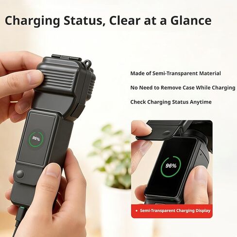 Protective Case for DJI Osmo Pocket 4, 180° Flip Cover Shockproof Shell, Scratch Protection with Visible Charging, Ultra-Light 28g Travel Case for Pocket 4 Accessories in Kuwait