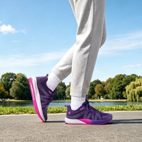 Women's Orthopedic Wide Barefoot Outdoor Shoes: Vintage Arch Support Plantar Fasciitis Supportive Neuropathy Pain Relief, Outdoor Athletic Leisure Sport Sneakers Purple Size 10 in Kuwait