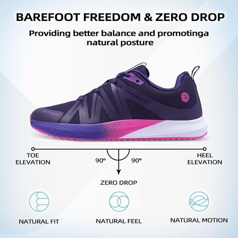 Women's Orthopedic Wide Barefoot Outdoor Shoes: Vintage Arch Support Plantar Fasciitis Supportive Neuropathy Pain Relief, Outdoor Athletic Leisure Sport Sneakers Purple Size 10 in Kuwait