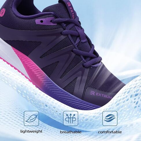 Women's Orthopedic Wide Barefoot Outdoor Shoes: Vintage Arch Support Plantar Fasciitis Supportive Neuropathy Pain Relief, Outdoor Athletic Leisure Sport Sneakers Purple Size 10 in Kuwait