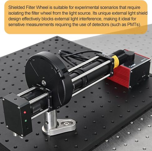 6-Position Filter Wheel Holder, Cage-Type Coaxial Design with Shielding Cover, Holds 6 Optics 1 Inch, Bottom M6 and M4 Threaded Holes, for Optical Viewing Telescopes and Imaging Accessories in Kuwait
