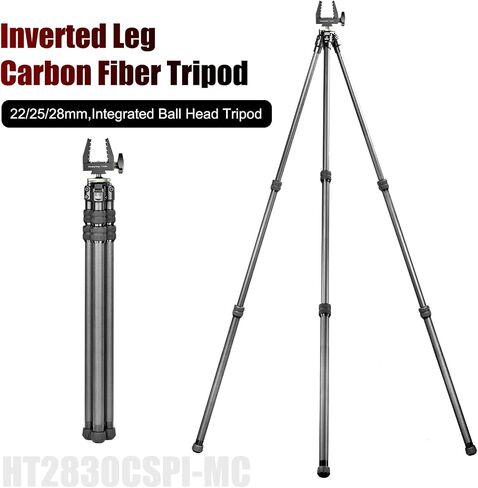 Sunway HT2820CSPI-MC Inverted Leg Carbon Fiber Tripod for Hunting with Saddle Mount，51''(129cm) Tall in Kuwait