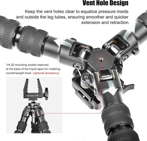 Sunway HT2820CSPI-MC Inverted Leg Carbon Fiber Tripod for Hunting with Saddle Mount，51''(129cm) Tall in Kuwait