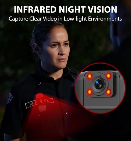 4K Body Camera with Audio and Video Recording, 128G Mini Wearable Body Cam | 180° Rotating Lens, Night Vision, 15Hrs Battery, Magnetic Clip Portable Cameras for Sports Travel and Police Law Enforcement in Kuwait
