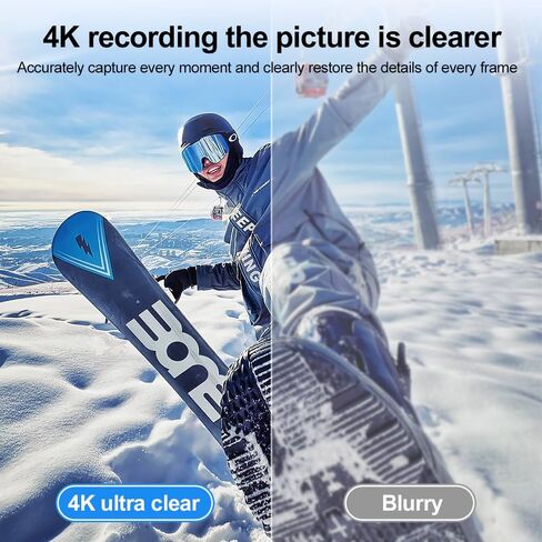 4K Mini Action Camera with 64GB Card, 33ft Waterproof WiFi Thumb Cam, Magnetic Wearable POV Pocket Body Camera,Hands-Free POV Pocket Camera for Motorcycles, TikTok YouTube & Vlogs in Kuwait