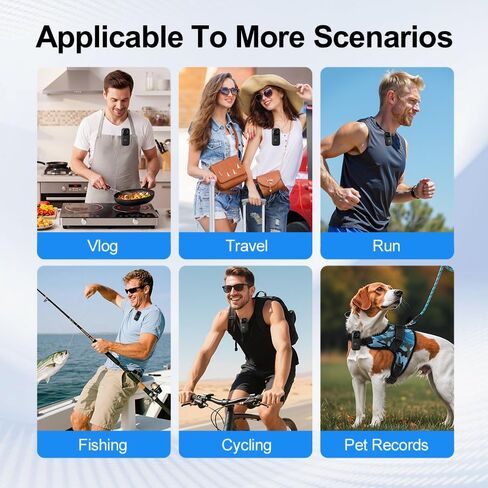 4K Mini Action Camera with 64GB Card, 33ft Waterproof WiFi Thumb Cam, Magnetic Wearable POV Pocket Body Camera,Hands-Free POV Pocket Camera for Motorcycles, TikTok YouTube & Vlogs in Kuwait