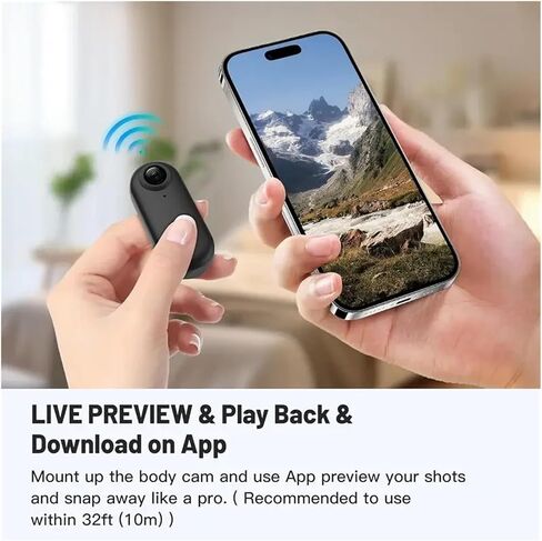 Full HD WiFi Mini Body Camera, Portable Sports Recorder for Motorcycle Helmet Handlebar Road Shooting in Kuwait