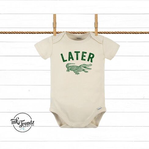 Ink Trendz Later Aligator Onesie, Alligator Baby Bodysuit, Newborn Outfit, Baby Clothes, Gift for Children in Kuwait