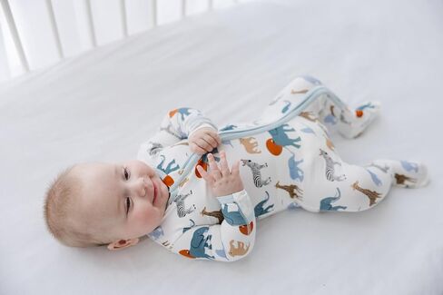 KicKee Baby & Toddler Zipper Footie – Ultra-Soft Viscose from Bamboo Pajamas with Flip Paws & Grips in Saudi Arabia