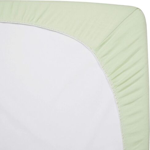 TL Care Cotton Fitted Crib Sheet 52x28, Celery in Kuwait
