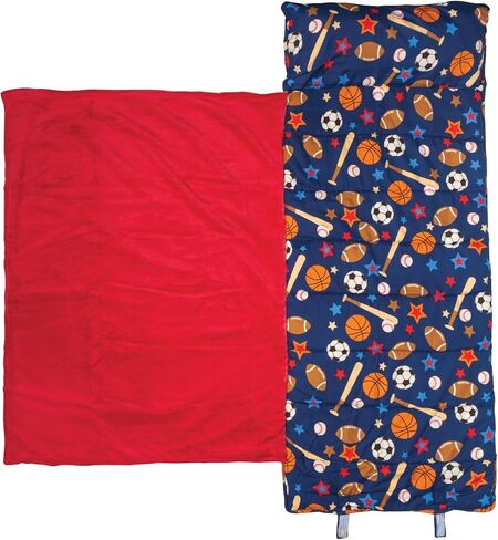 Stephen Joseph, Toddler All Over Print Nap Mat with Soft Blanket and Removable Pillow for Boys & Girls, Kids Sleeping Bag for Elementary, Daycare, Preschool with Carry Handle, Camo in Kuwait
