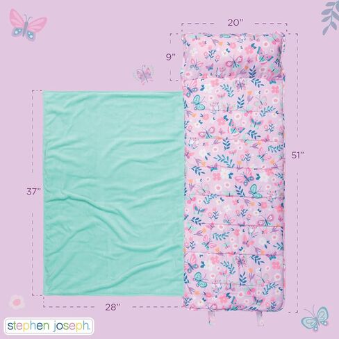 Stephen Joseph, Toddler All Over Print Nap Mat with Soft Blanket and Removable Pillow for Boys & Girls, Kids Sleeping Bag for Elementary, Daycare, Preschool with Carry Handle, Camo in Kuwait