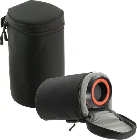 Navitech Black Polyester Camera Lens Case with MOLLE Style Strap Suitable for The Sony SEL70350G in Kuwait