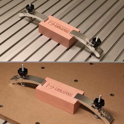 Genmitsu 2PCS T-Track Hold Down Clamp Kit, for Woodworking Metalworking, Compatible with MDF Spoilboard with 6mm(0.24'') Threaded Hole and Aluminum Spoilboard for M6 T-slot Nut 16 x 16mm(0.6 x 0.6'') in Kuwait