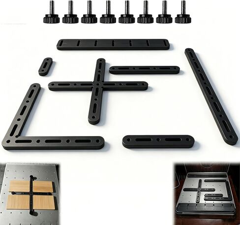 Laser Engraver Fence Kit for xTool F1 & F2 Ultra – 7Pcs Precision Positioning Jig & Alignment Fence for Repeatable Laser Engraving, Positioning Guide Fixture Set for Consistent Placement in Kuwait