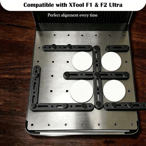 Laser Engraver Fence Kit for xTool F1 & F2 Ultra – 7Pcs Precision Positioning Jig & Alignment Fence for Repeatable Laser Engraving, Positioning Guide Fixture Set for Consistent Placement in Kuwait
