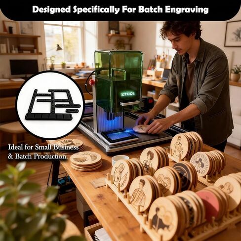 Laser Engraver Fence Kit for xTool F1 & F2 Ultra – 7Pcs Precision Positioning Jig & Alignment Fence for Repeatable Laser Engraving, Positioning Guide Fixture Set for Consistent Placement in Kuwait