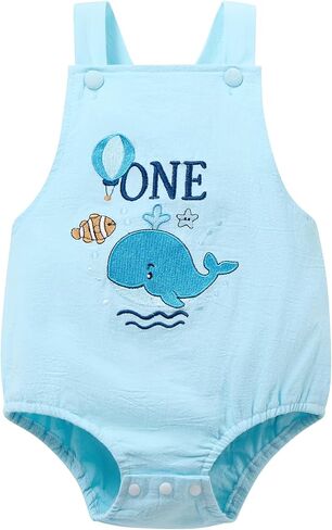 IBTOM CASTLE Wild One Birthday Outfit Boy Animal Jungle Romper Bodysuit One Year Old Cake Smash Photoshoot Clothes in Kuwait