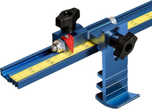 POWERTEC Miter Saw Fence for Miter Saw, Drill Press & Radial Arm Saw, Includes T Track Stop Kit, Tape Measures and T Track Fence Cap, T Track Accessories for Woodworking (71742) in Kuwait