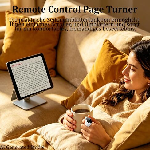 Wireless Bluetooth Air Finger Ring Mouse, Rechargeable TikTok Scrolling Ring with Touchscreen, Page Turner for E-Book Remote Control Short Video Camera Shutter, for Phone Tablet Android iOS(White) in Kuwait
