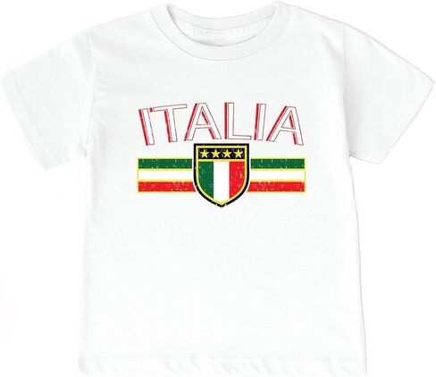 Kids Italia Shirt Italian Flag Tee Youth Toddler Italy Pride Crest Soccer Infant/Toddler/Youth T-Shirt in Kuwait