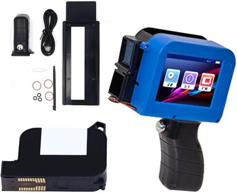 YWBL-WH Handheld Inkjet Printer Handheld Inkjet Coding Machine Portable Printer 12.7mm Print Height LED Touch Screen Smart Quad Core CPU Type C Computer Connection for Date in Kuwait