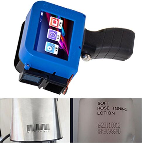 YWBL-WH Handheld Inkjet Printer Handheld Inkjet Coding Machine Portable Printer 12.7mm Print Height LED Touch Screen Smart Quad Core CPU Type C Computer Connection for Date in Kuwait