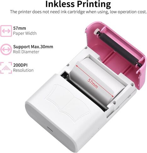 Mini Wrong Question Printer Portable Pocket Thermal Photo Text Web Inkless Printing(Black-JoJo's Bizarre Adventure1) in Kuwait