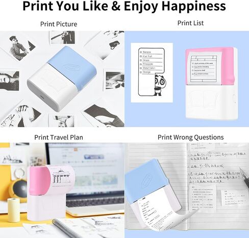 Mini Wrong Question Printer Portable Pocket Thermal Photo Text Web Inkless Printing(Black-JoJo's Bizarre Adventure1) in Kuwait
