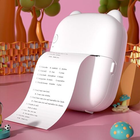 Asixxsix AI Voice Sticker Printer, Portable Inkless Thermal Mini Sticker Maker with Voice Control Smart Learning for Kids DIY Journaling Study Notes Photos Crafts, Photo Printer in Kuwait